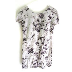 Loft Grey Floral Dress